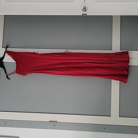 Zara Red Slip dress with bag details - Picture 4 of 11